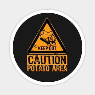 Potato Area - Funny Caution Sign - Portal Video Game Magnet